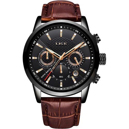 Montres Hommes Mode Étanch Acier Inoxydable Analogique Quartz Sport Chronographe Blanc Cadran Classique Cuir Bracelet Montres¿