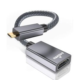Câble Adaptateur Mini Hdmi Mâle Vers Hdmi Femelle,4 K/60 Hz,Connecteur Hdmi 2.0 Haute Vitesse Pour Raspberry Pi 4,Gopro Black Hero 7 6 5 4,Caméra Sony A6000 A6300,Nikon B500 D5300