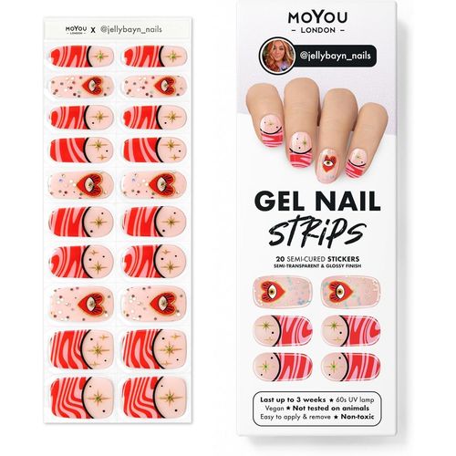 London Autocollants Auto-Adhésifs Pour Ongles En Gel Semi-Durci,Lampe Uv/Led Requise,20 Enveloppes De Vernis À Ongles En Gel,Autocollants Pour Nail Art-Jellybayn_Nails 03 