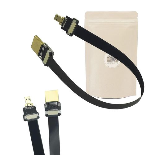 Cable Hdmi Nape Ultra Fine Hdmi Male Standard Vers Micro Hdmi Male Retour Video 50Cm
