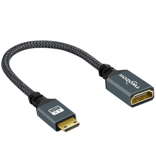 Câble Mini Hdmi Mâle Vers Hdmi Femelle Adaptateur,Support 3D 4K 1080P(20Cm)