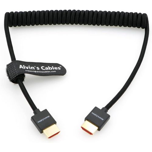 8K 2.1 Full Hdmi Câble Spiralé Tressé Pour Atomos Ninja-V 4K-120P 4K-120P Record De Z-Cam Pour Canon-C70,Pour Sony A7S3|A9| A74
