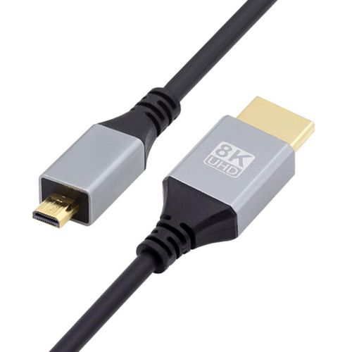 Câble Hdmi 2.1,Hdmi Mâle Vers Micro Hdmi Mâle 8K @ 60 Hz 4K @ 120 Hz 48 Gbps Ultra Haut Débit Plaqué Or 1 M Pour Tv,Moniteur,Ordinateur