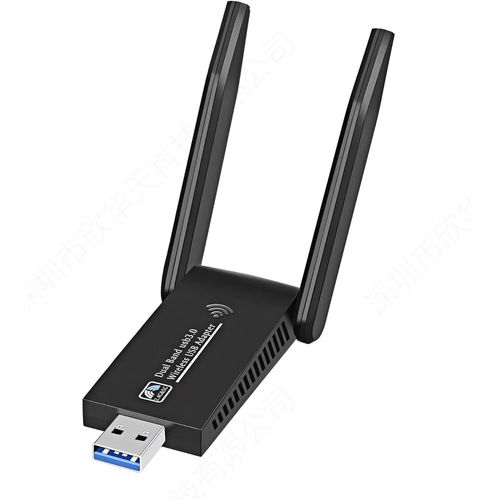 Clé Wifi Puissante Ac1300 Mbps Usb3.0 Card Wifi Dual Band Wifi Antenne 2.4G / 5G Dongle Wifi Compatible Avec Windows 11/10/8/7/Vista/Xp,Mac Os X