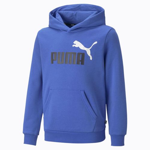 Sweat Capuche Hooded Puma B Ess+2 Blogo Hdy Fl Bleu Moyen