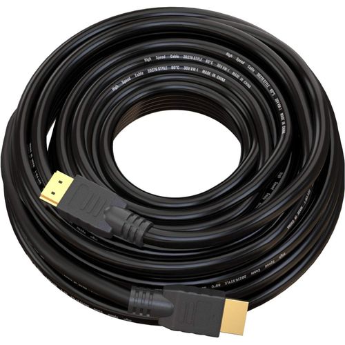 Câble Hdmi 15M V1.4 Câble Long Haute Vitesse Avec Ethernet Arc 3D|Full Hd 1080P Compatible With Ps4 Xbox One Sky Hd Tv Moniteur Pc Portable Cctv|Noir & Plaqué Or¿