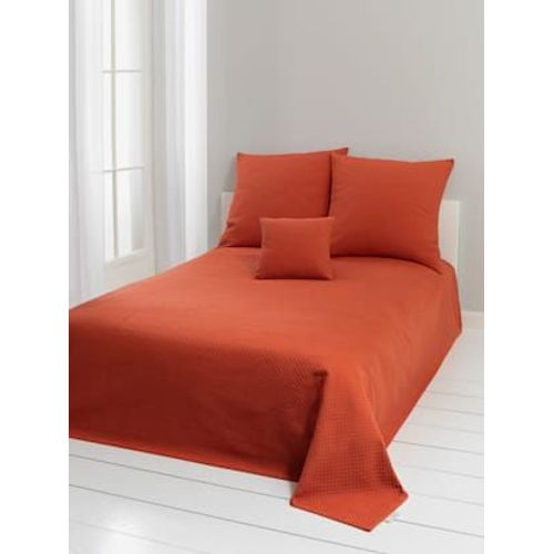Plaid Tissé En Relief - - Terre Cuite