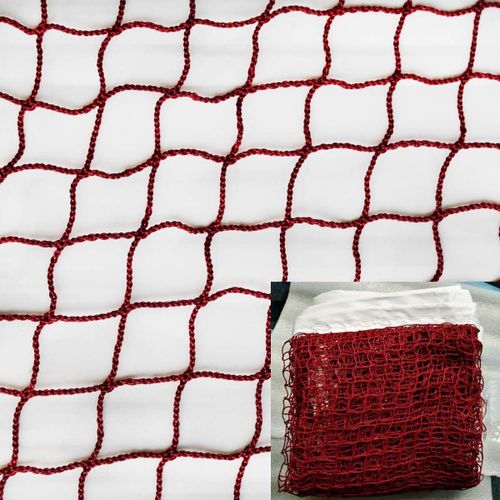 Filet De Badminton Pour Sports D'intérieur Ou D'extérieur, Jardin, École, Cour, Sans Cadre (Maille En Nylon Tressé En Rouge)