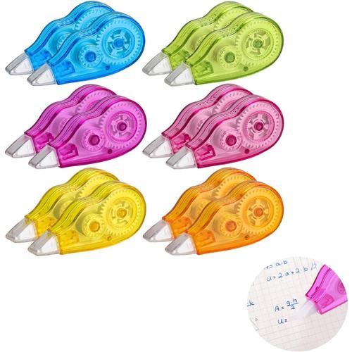 12 Pièces Mini Pocket Mouse Rubans Correcteurs, Souris Correctrice, Ruban Correcteur Blanc, Idéal Pour Les Enfants Étudiants, Les Employés De Bureau