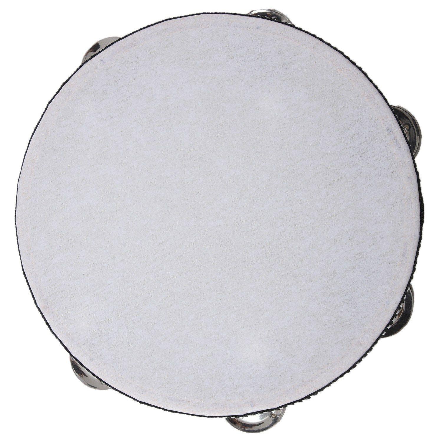 Tambourin A 6 Paires Cymbalettes 8'' En Bois Peau De Mouton ...