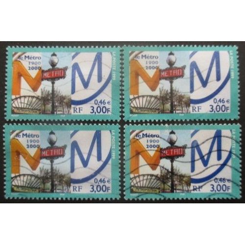 France N°3292 X 4 Oblitéré