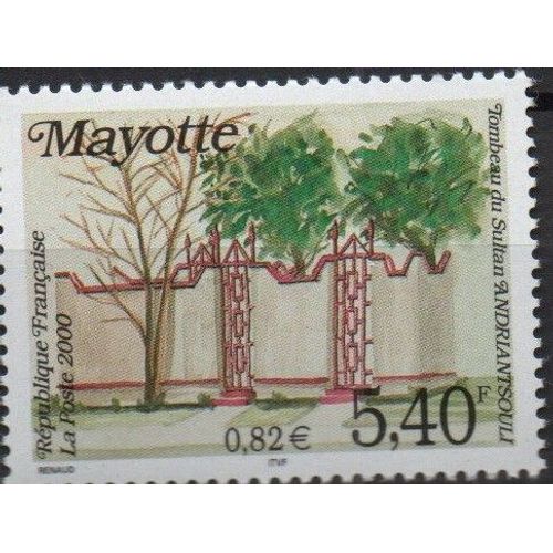 Mayotte Timbre La Tombe Du Sultan 2000