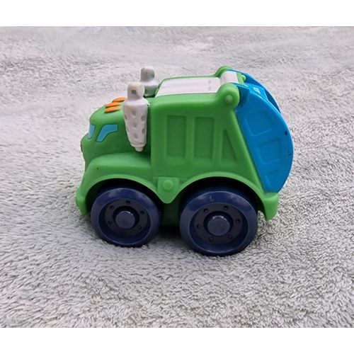Jouet Camion Poubelle Miniature Bleu Et Vert