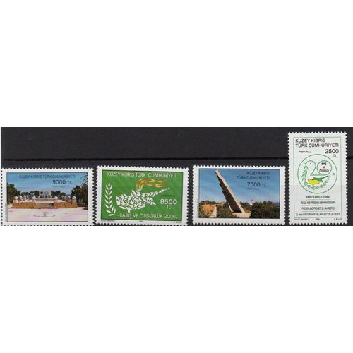 Chypre Turque Timbres Anniversaire De L' Intervention 1974-1994