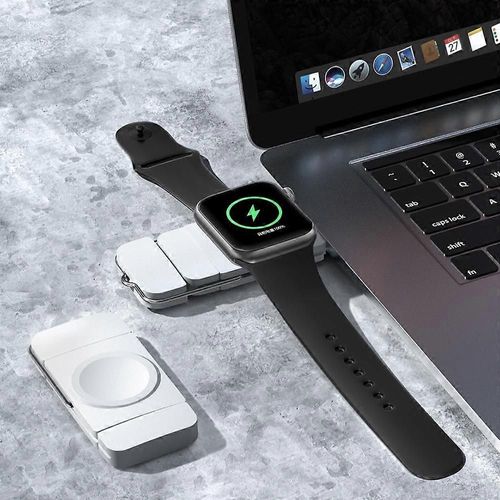 U8 Usb / Type-C Chargeur Magnétique Sans Fil Chargeur Rapide Pour Apple Watch Series (Blanc)