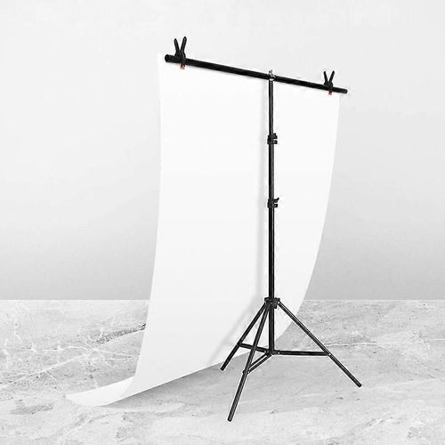100x200cm T-Shape Photo Studio Fond Support Support Toile de fond Barre transversale Support Kit avec clips, sans toile de fond