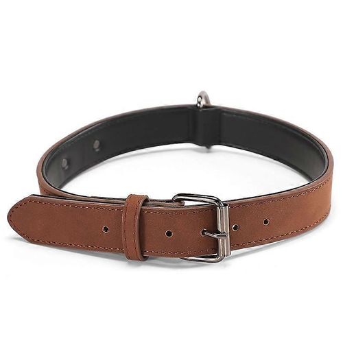 Jinmaohou Chiens Collier En Cuir Double Couche, Spécifications : M 49x2,7cm