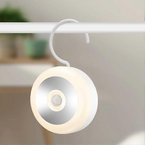 Lumière à détecteur de mouvement LED avec crochet caché, tampons adhésifs et aimant