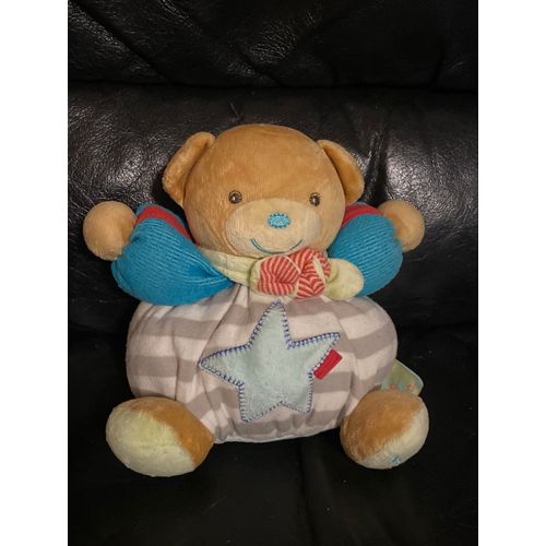 Ours Kaloo Doudou Boule Hochet Étoile 18cm