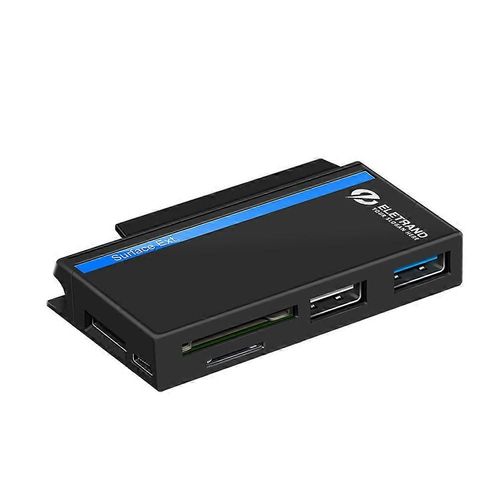 ROCKETEK RT-SGO727 USB 3.0 + USB 2.0 + Micro USB Interface Hub pour Microsoft Surface Go, avec 2 emplacements pour carte TF et carte SD