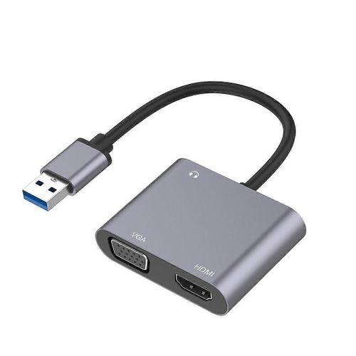 Adaptateur USB 3 en 1 USB vers HDMI / VGA / Audio HUB
