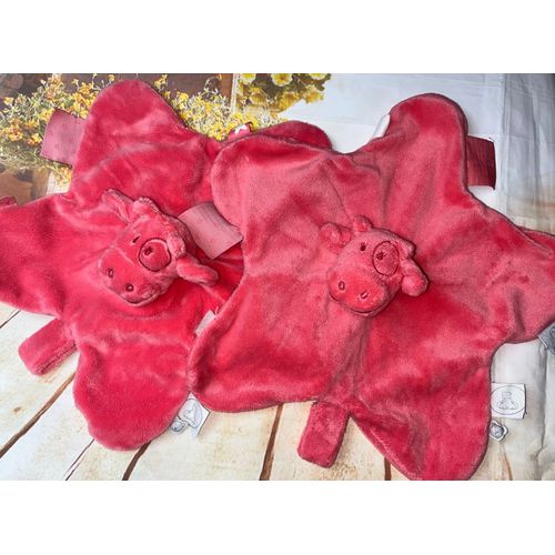 Doudou Vache Noukie's Lola Rose Fuchsia Lot De Deux Vaches Noukies Jouets Bebe Naissance Enfants