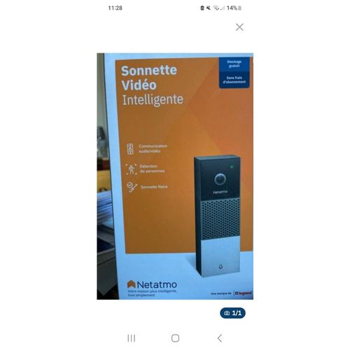 Sonnette video intelligente netatmo Wi-Fi filaire