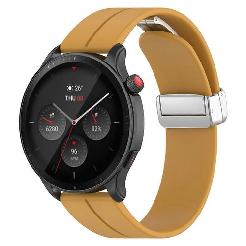 Boucle Magnétique Boucle Argent Boucle Silicone Bracelet De Montre Pour Amazfit Gtr 4