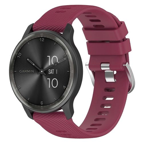 Pour Garmin Vivomove Style 20mm Bande De Montre En Silicone De Couleur Unie Texturée Croisée