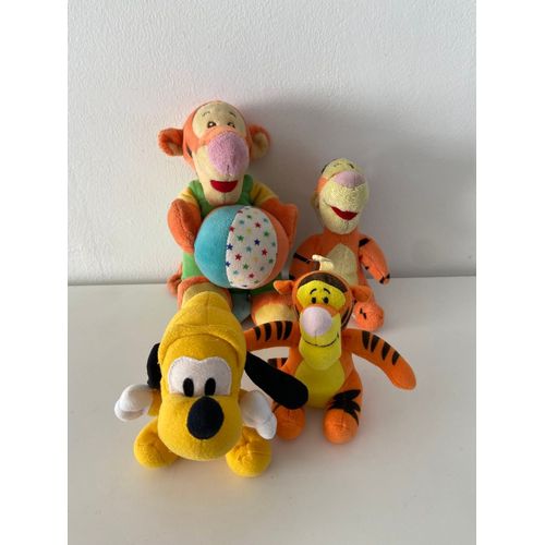 Lot Peluches Disney Tigrou Pluto 