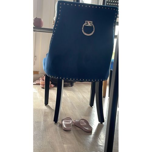 4 Chaises Velours Bleu Roi