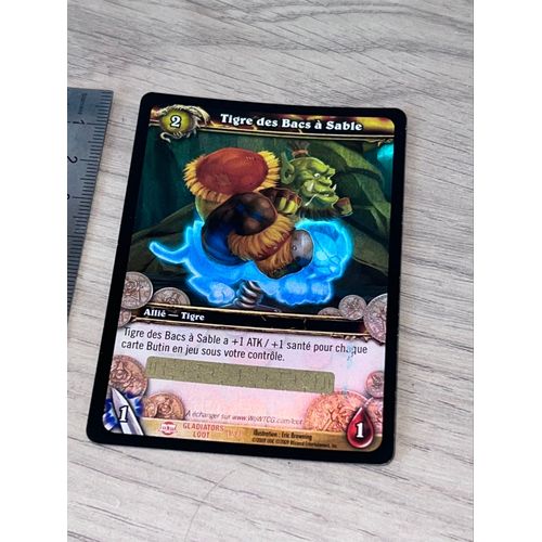 Rare | Carte Wow Tcg, 'tigre Des Bacs À Sable 1/3', Loot Code 'sang Du Gladiateur 2009
