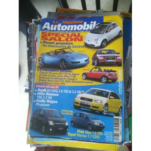 Le Moniteur Automobile 1310 De 2004 Xara Picasso Hdi 110,Jaguar X Type Estate,Mercedes Classe C,Mitsubishi Lancer Evo 8,Volvo V50,Audi A3 Dsg,2.0 Tdi,3.2 Quattro,Lotus Elise 111r,Maserati Quattroporte