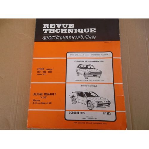 Revue Technique Alpine Renault A 310 Moteurs 4 Cyl. En Ligne Et V6