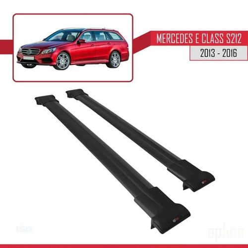 Compatible Avec Mercedes E Class S212 2013-2016 Fly Model Barres De Toit Railing Porte-Bagages De Voiture Noir Aluminium 2 Barres