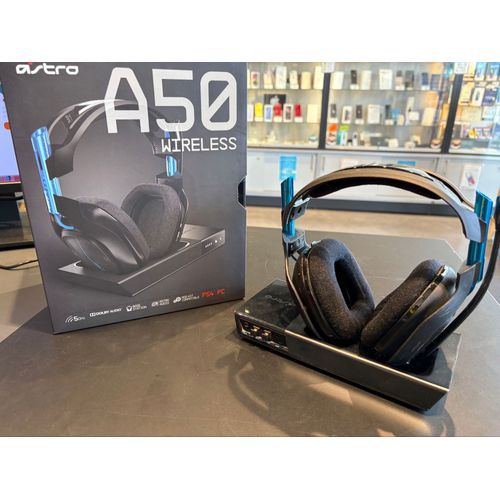 ASTRO A50 + Station de base - For PS4 - micro-casque - circum-aural - sans fil - noir - avec émetteur-récepteur/support de charge station de base ASTRO Wireless XB1 5 GHz - pour Sony PlayStation...