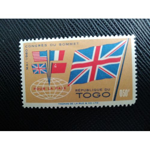 Timbre Togo Yt 315 Drapeau Britannique Et Drapeaux Des 4 Puissances 1960 (060309 )