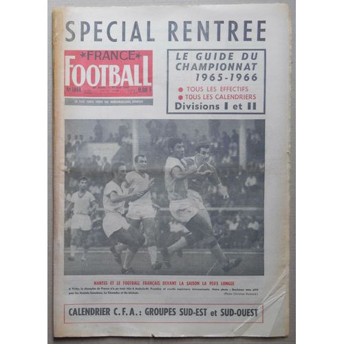 France Football N° 1014 Spécial Guide Saison 65-66