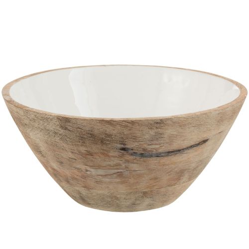 Bol En Bois De Manguier Avec Intérieur Blanc