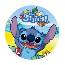 Disque Azyme Stitch Hawaï Déco Gâteau 20cm