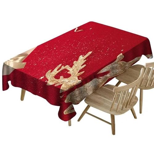 Confo Nappe De Noël 150x300cm Nappe De Salon À La Maison, Imperméable Et Anti-Brûlure Holiday Party