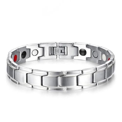 Td® Bijoux Bracelet Argen Or Pour Hommes-Bracelet Avec Motif Dorée Pour Cadeau Homme-Bijoux Magnétique