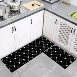 Td® Lot De 2 Tapis De Cuisine 40x60cm Et 40x120cm Antidérapant Absorbants Lavables En Machine