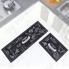 Td® Tapis De Cuisine Devant Evier - 2 Pièces Tapis Cuisine Antidérapant Absorbants Lavables En Machine 40 * 60+40 * 120cm Résistant