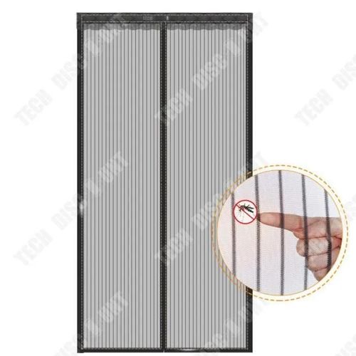 Td® Rideau De Porte Anti-Moustique 100*200cm Maille D'écran Dense Bloc Magnétique Puissant Rideau Anti-Moustique Pour L'ét