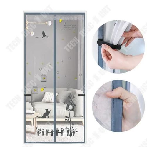 Td® Rideau De Porte Anti-Moustique 80*200cm Maille D'écran Dense Auto-Absorbant Magnétique Rideau Anti-Moustique Pour L'été