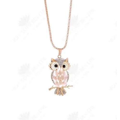 Htbe® Mode Strass Vêtements Longs Accessoires Femme Sauvage Opale Hibou Animal Pull Chaîne Collier Femme Mignonne Et Belle, Le Meill