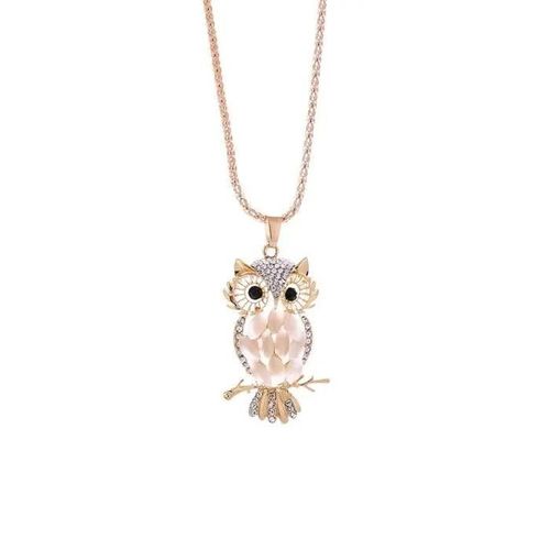 Collier - Mode - Nm332 - Coloré - Cristal - Pendentif Hibou