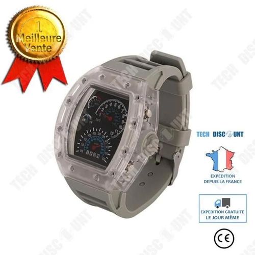 Td® Led Casual Fashion Sports Car Instrument Surface Cadeaux Hommes Et Femmes Montres