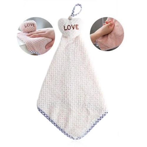 Td® Serviette Éponge Microfibre Table Salle De Bain Vaisselle Lavable Mignonne Love Toilettes Torchon Pratique Lavage Main Réutilisa